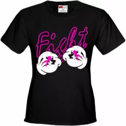 Bewild Positive Reinforcement Cartoon Hands Fight Breast Cancer Girls T-shirt