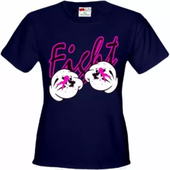 Bewild Positive Reinforcement Cartoon Hands Fight Breast Cancer Girls T-shirt