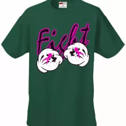 Bewild Cartoon Hands Fight Breast Cancer Mens T-shirt Cool Funny & Offensive