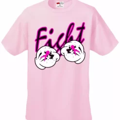 Bewild Cartoon Hands Fight Breast Cancer Mens T-shirt Cool Funny & Offensive