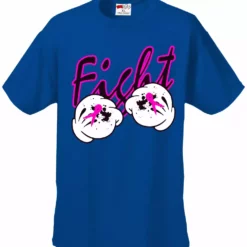 Bewild Cartoon Hands Fight Breast Cancer Mens T-shirt Cool Funny & Offensive