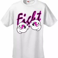 Bewild Cartoon Hands Fight Breast Cancer Mens T-shirt Cool Funny & Offensive
