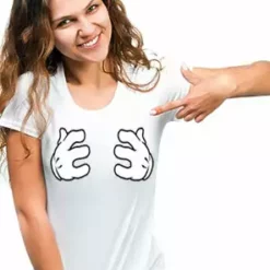 Bewild Cartoon Hands Grabbing Girls T-Shirt Cool Funny & Offensive
