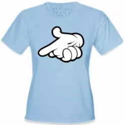 Bewild Cartoon Hands Gun Girl's T-Shirt