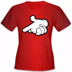 Bewild Cartoon Hands Gun Girl's T-Shirt