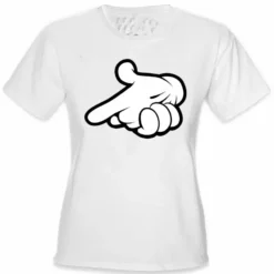 Bewild Cartoon Hands Gun Girl's T-Shirt