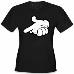 Bewild Cartoon Hands Gun Girl's T-Shirt