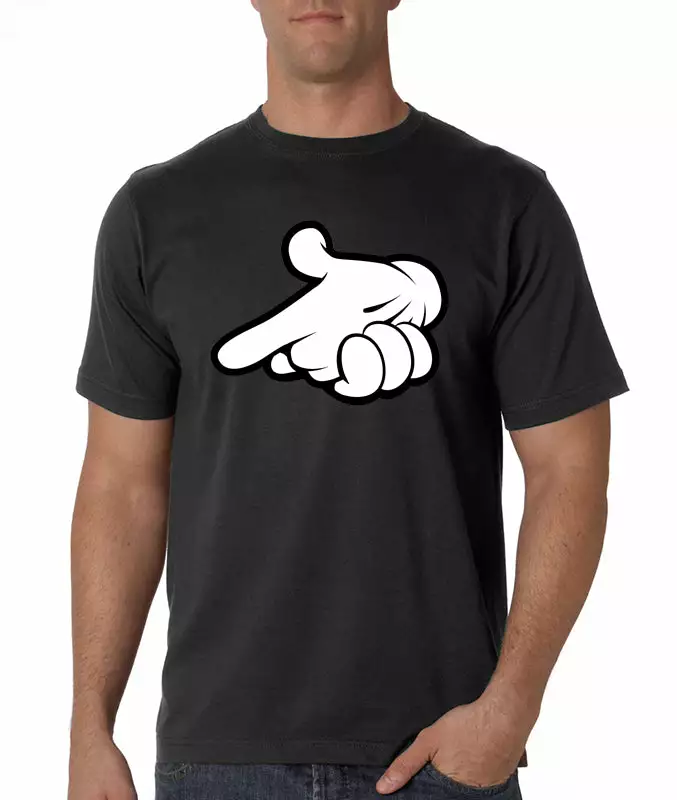 Bewild Cartoon Hands Gun Men's T-Shirt 5 Bewild Cartoon Hands Gun Men's T-Shirt