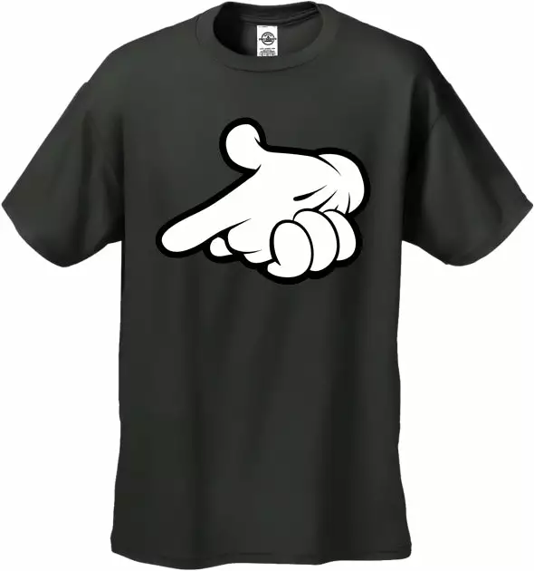 Bewild Cartoon Hands Gun Men's T-Shirt 6 Bewild Cartoon Hands Gun Men's T-Shirt