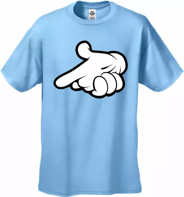 Bewild Cartoon Hands Gun Men's T-Shirt 8 Bewild Cartoon Hands Gun Men's T-Shirt