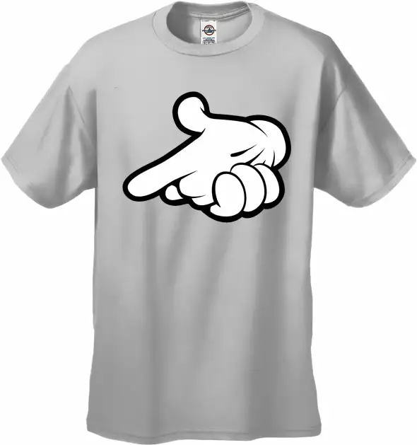 Bewild Cartoon Hands Gun Men's T-Shirt 9 Bewild Cartoon Hands Gun Men's T-Shirt