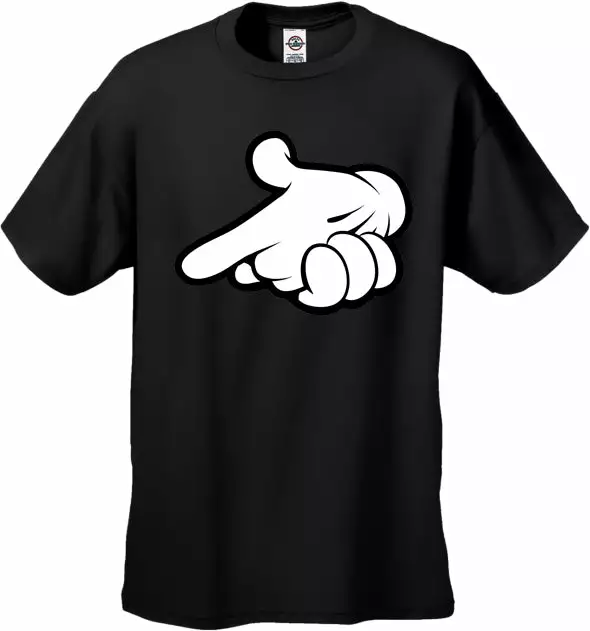Bewild Cartoon Hands Gun Men's T-Shirt 4 Bewild Cartoon Hands Gun Men's T-Shirt