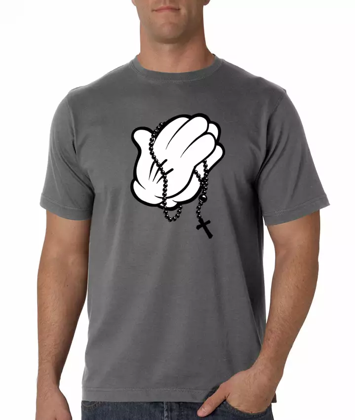 Bewild Cartoon Hands Praying Men's T-Shirt 5 Bewild Cartoon Hands Praying Men's T-Shirt