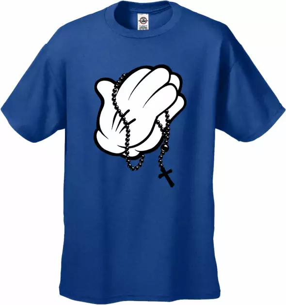 Bewild Cartoon Hands Praying Men's T-Shirt 12 Bewild Cartoon Hands Praying Men's T-Shirt