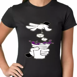 Bewild Cartoon Hands - Purple Drink Ladies T-shirt Cool Funny & Offensive