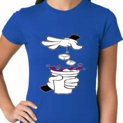 Bewild Cartoon Hands - Purple Drink Ladies T-shirt Cool Funny & Offensive