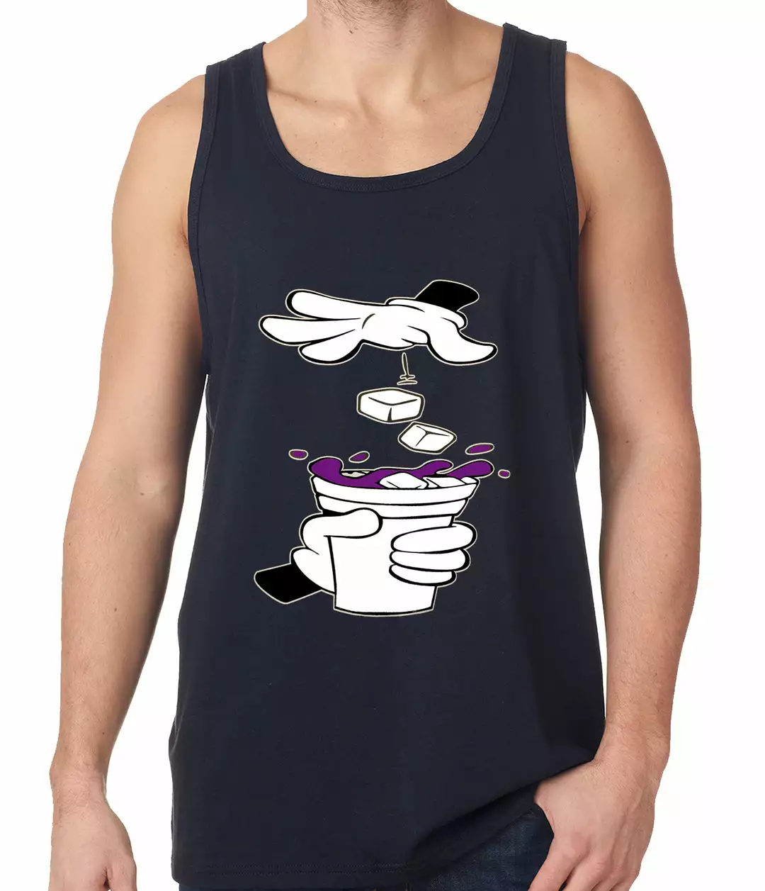Bewild Cartoon Hands - Purple Drink Tank Top 6 Bewild Cartoon Hands - Purple Drink Tank Top