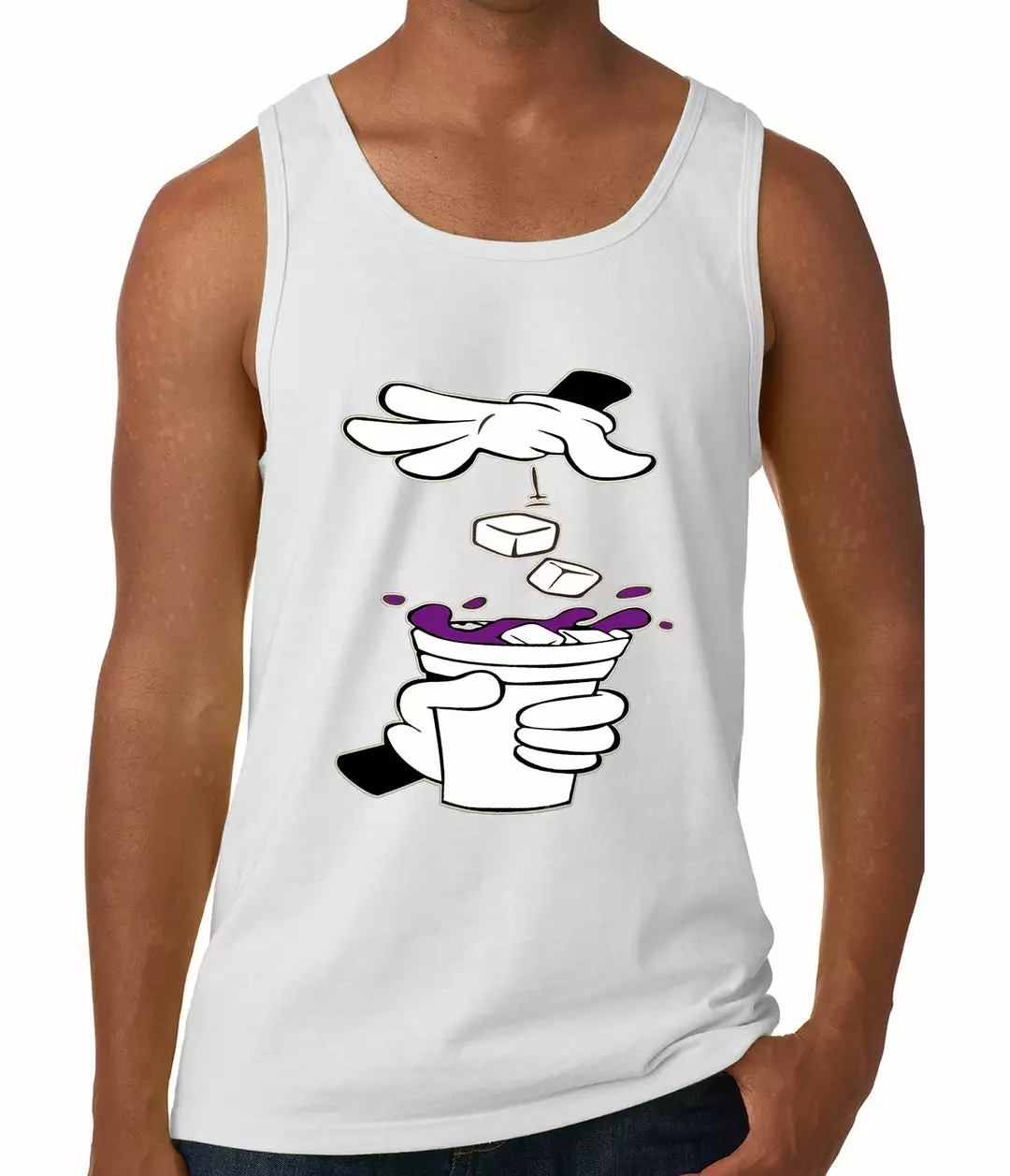 Bewild Cartoon Hands - Purple Drink Tank Top 8 Bewild Cartoon Hands - Purple Drink Tank Top