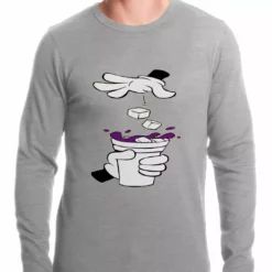 Bewild Cartoon Hands - Purple Drink Thermal Shirt