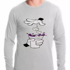Bewild Cartoon Hands - Purple Drink Thermal Shirt