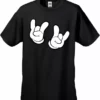 Bewild Cartoon Hands Rock On Men's T-Shirt Cool Funny & Offensive 2 Bewild Cartoon Hands Rock On Men's T-Shirt Cool Funny & Offensive