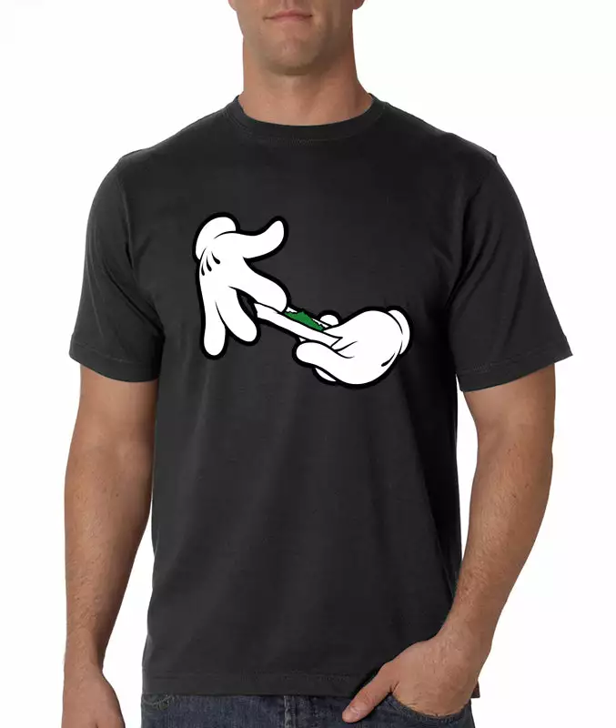 Bewild Cartoon Hands Roll A Joint Men's T-Shirt Cool Funny & Offensive 6 Bewild Cartoon Hands Roll A Joint Men's T-Shirt Cool Funny & Offensive