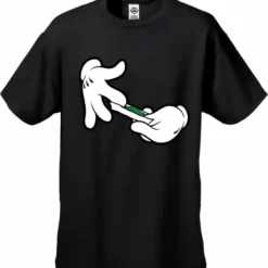 Bewild Cartoon Hands Roll A Joint Men's T-Shirt Cool Funny & Offensive