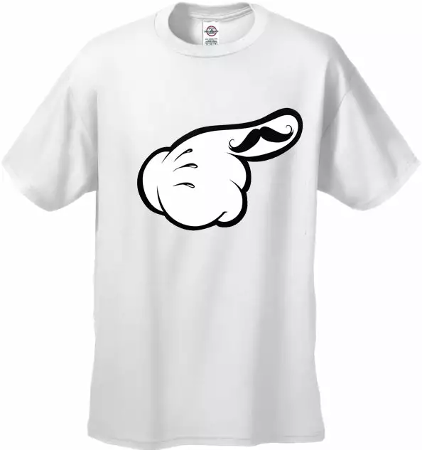 Bewild Cartoon Hands The 'Stache Men's T-Shirt Cool Funny & Offensive 10 Bewild Cartoon Hands The 'Stache Men's T-Shirt Cool Funny & Offensive