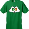 Bewild Cartoon Heart Hands Irish Flag Men's T-Shirt St.Patricks Day