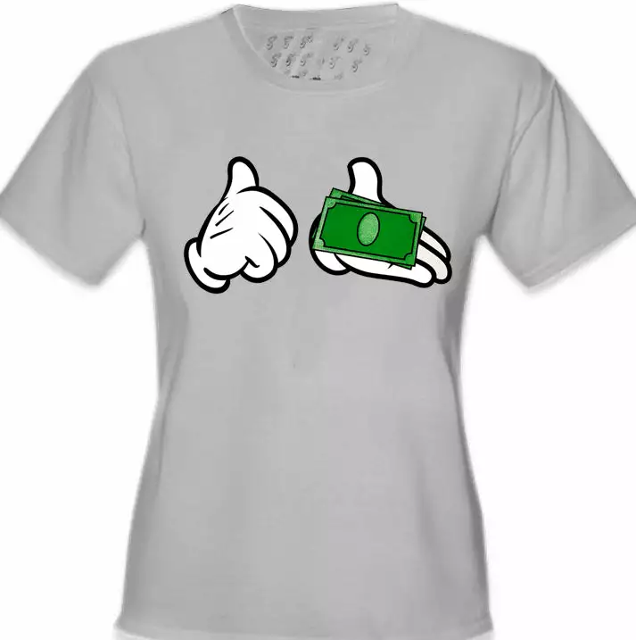 Bewild Cartoon Money Hands Girls T-Shirt Cool Funny & Offensive 6 Bewild Cartoon Money Hands Girls T-Shirt Cool Funny & Offensive