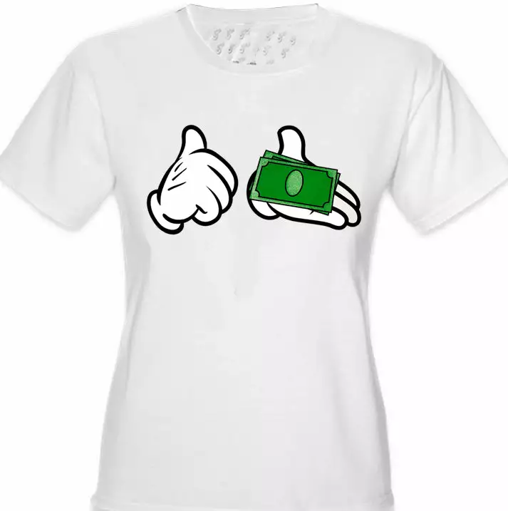 Bewild Cartoon Money Hands Girls T-Shirt Cool Funny & Offensive 7 Bewild Cartoon Money Hands Girls T-Shirt Cool Funny & Offensive