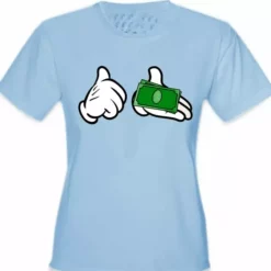 Bewild Cartoon Money Hands Girls T-Shirt Cool Funny & Offensive 13 Bewild Cartoon Money Hands Girls T-Shirt Cool Funny & Offensive