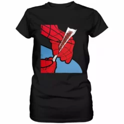 Bewild Cool Funny & Offensive Cartoon Spider Hands Rolling Up Ladies T-shirt