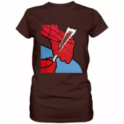 Bewild Cool Funny & Offensive Cartoon Spider Hands Rolling Up Ladies T-shirt