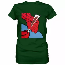 Bewild Cool Funny & Offensive Cartoon Spider Hands Rolling Up Ladies T-shirt