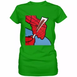 Bewild Cool Funny & Offensive Cartoon Spider Hands Rolling Up Ladies T-shirt