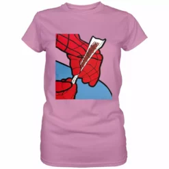 Bewild Cool Funny & Offensive Cartoon Spider Hands Rolling Up Ladies T-shirt