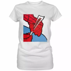Bewild Cool Funny & Offensive Cartoon Spider Hands Rolling Up Ladies T-shirt