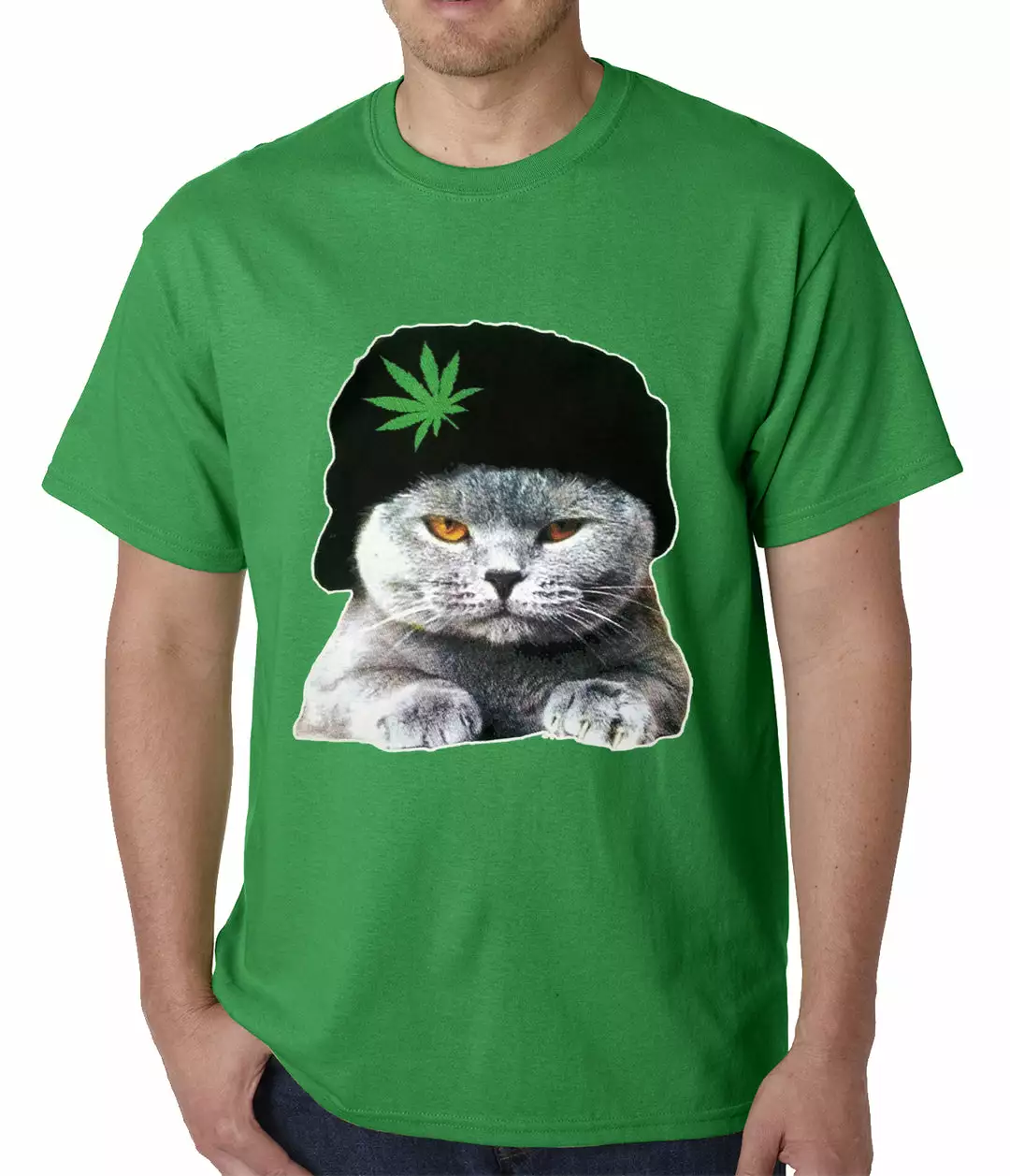 Bewild Cat Wearing Pot Leaf Hat Mens T-shirt 7 Bewild Cat Wearing Pot Leaf Hat Mens T-shirt