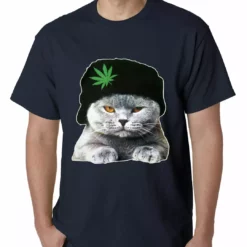 Bewild Cat Wearing Pot Leaf Hat Mens T-shirt 17 Bewild Cat Wearing Pot Leaf Hat Mens T-shirt