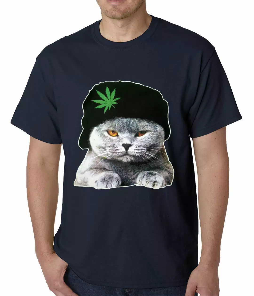 Bewild Cat Wearing Pot Leaf Hat Mens T-shirt 8 Bewild Cat Wearing Pot Leaf Hat Mens T-shirt