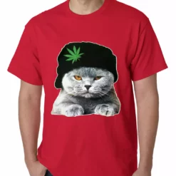 Bewild Cat Wearing Pot Leaf Hat Mens T-shirt 18 Bewild Cat Wearing Pot Leaf Hat Mens T-shirt