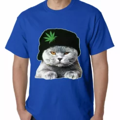 Bewild Cat Wearing Pot Leaf Hat Mens T-shirt 19 Bewild Cat Wearing Pot Leaf Hat Mens T-shirt