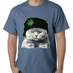 Bewild Cat Wearing Pot Leaf Hat Mens T-shirt 20 Bewild Cat Wearing Pot Leaf Hat Mens T-shirt