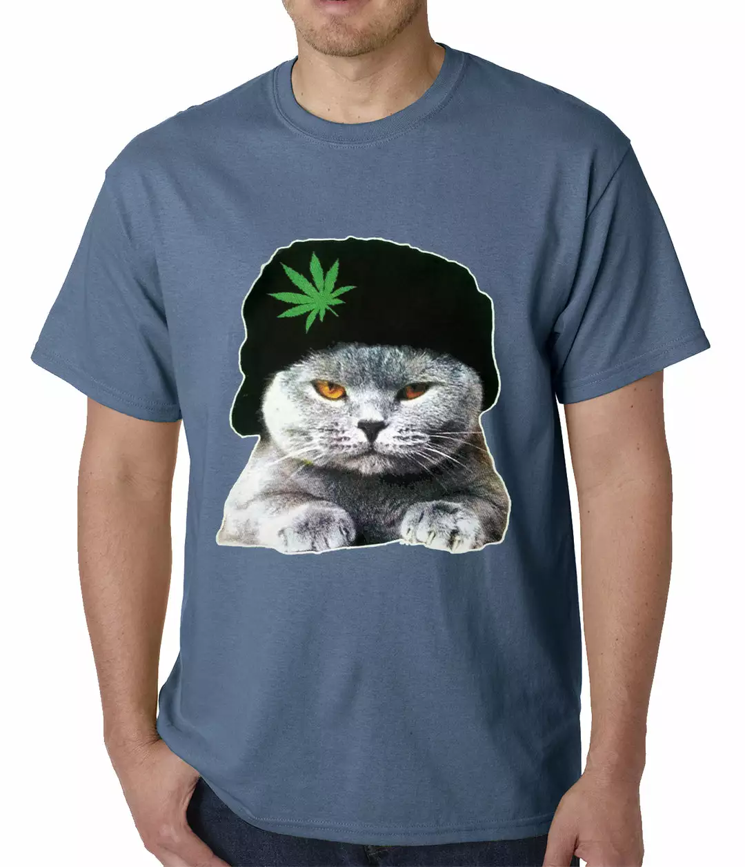 Bewild Cat Wearing Pot Leaf Hat Mens T-shirt 11 Bewild Cat Wearing Pot Leaf Hat Mens T-shirt
