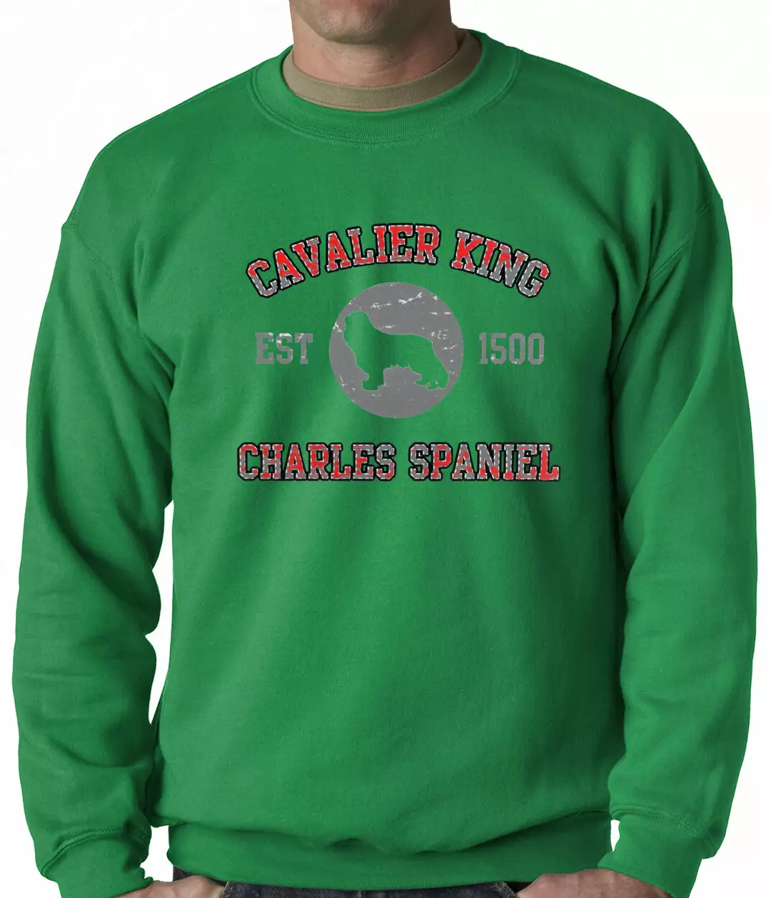 Bewild Sport Inspiration Cavalier King Charles Spaniel EST. 1500 Crewneck Sweatshirt 6 Bewild Sport Inspiration Cavalier King Charles Spaniel EST. 1500 Crewneck Sweatshirt