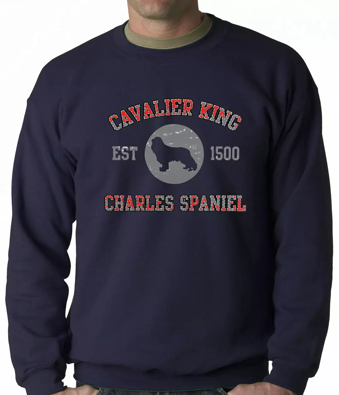 Bewild Sport Inspiration Cavalier King Charles Spaniel EST. 1500 Crewneck Sweatshirt 7 Bewild Sport Inspiration Cavalier King Charles Spaniel EST. 1500 Crewneck Sweatshirt