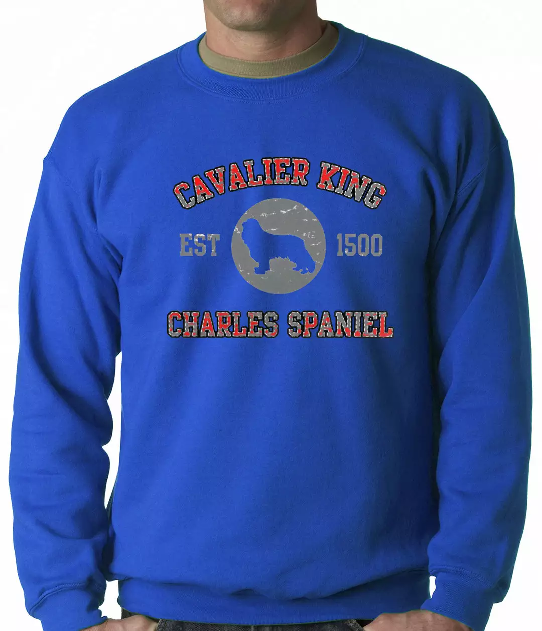 Bewild Sport Inspiration Cavalier King Charles Spaniel EST. 1500 Crewneck Sweatshirt 8 Bewild Sport Inspiration Cavalier King Charles Spaniel EST. 1500 Crewneck Sweatshirt