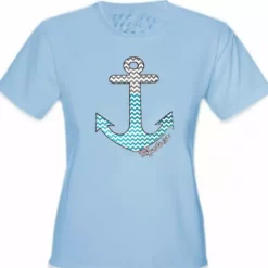 Bewild Chevron Lines Refuse To Sink Girl's T-Shirt Cool Funny & Offensive