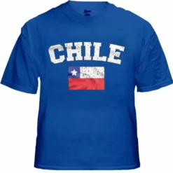 Bewild Chile Vintage Flag International Mens T-Shirt Nationality & Ethnic